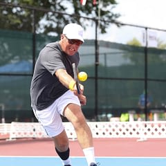 Pickleball paddle and ball