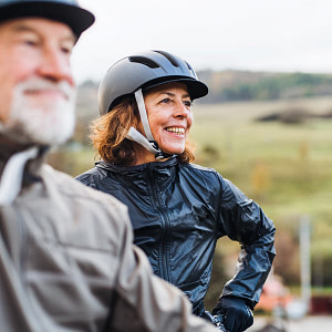 Active Agers Cycling in Active Wear